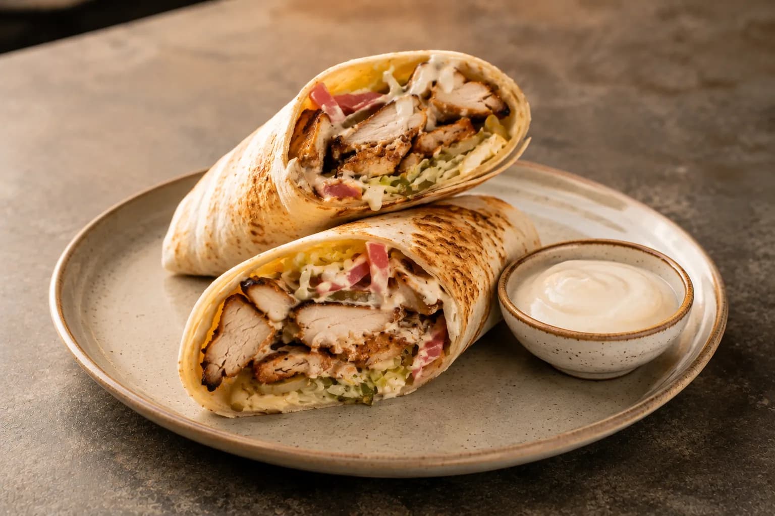 Chicken shawarma wrap